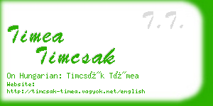 timea timcsak business card